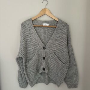 Gray Allude Cashmere Cardigan, Size S